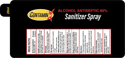 Contaminx 30 mL Spray (Contaminx Lable 20 mL Spray)